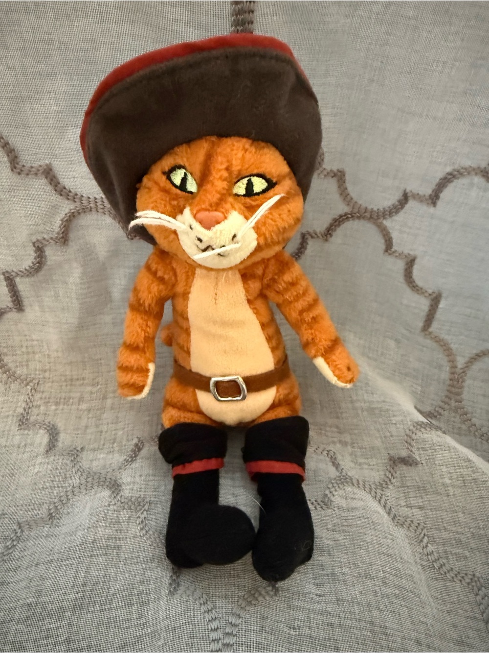 TY Beanie Baby 2007 Puss in Boots Shrek the Third Cat Plush 8” Doll Toy